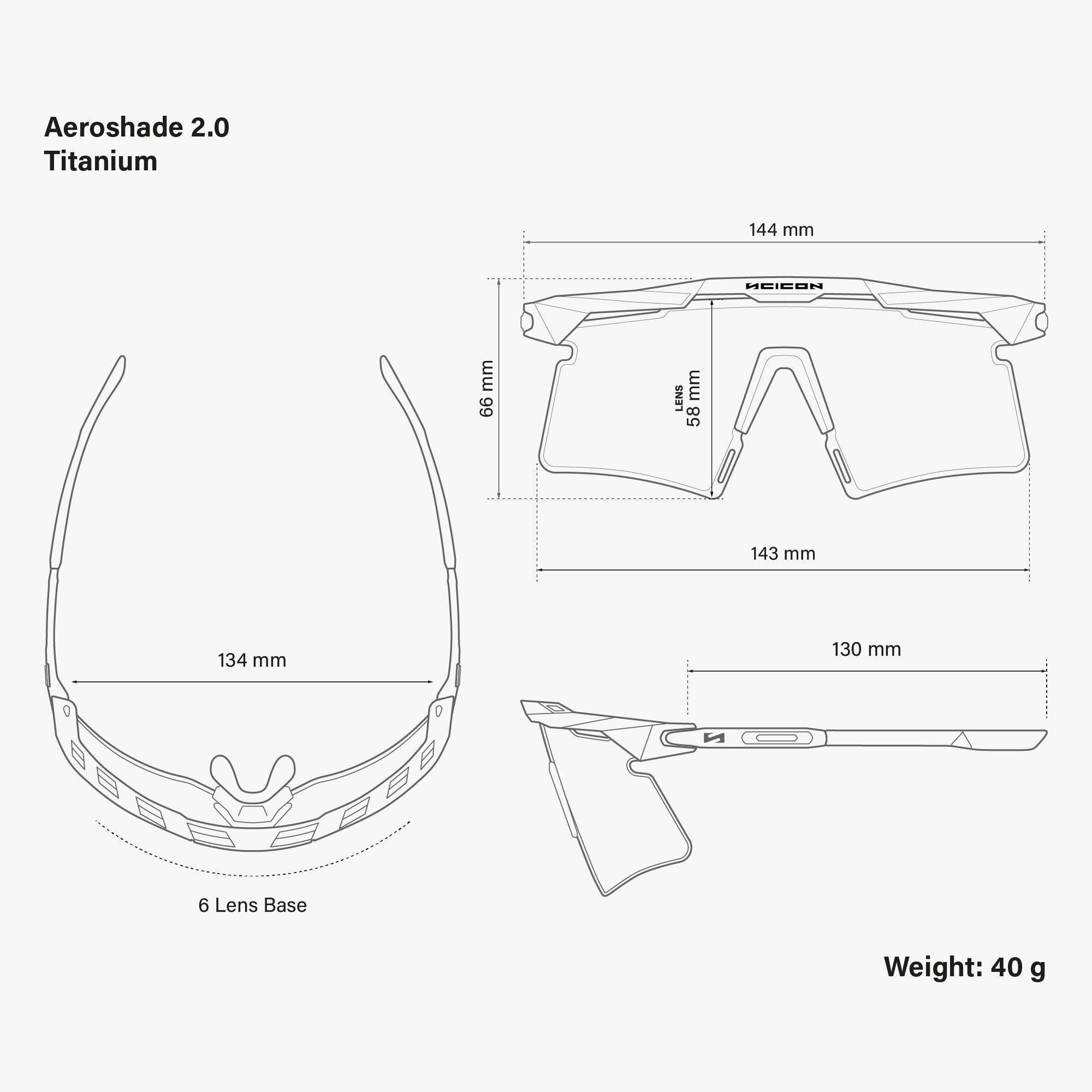 Aeroshade 2.0 Titanium Sport Sunglasses | Scicon Sports