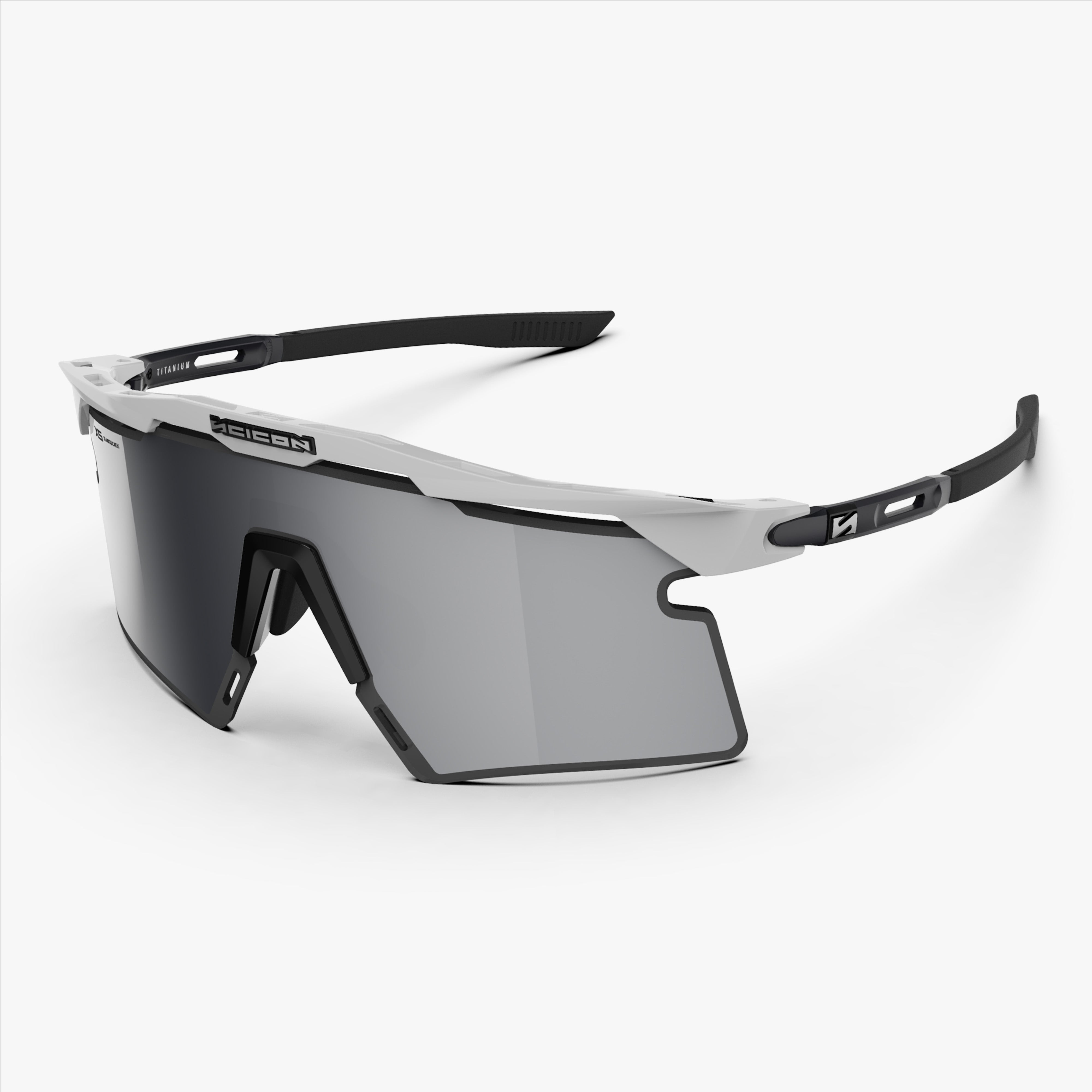 Aeroshade 2.0 Titanium XS White Matte Multimirror Silver hero