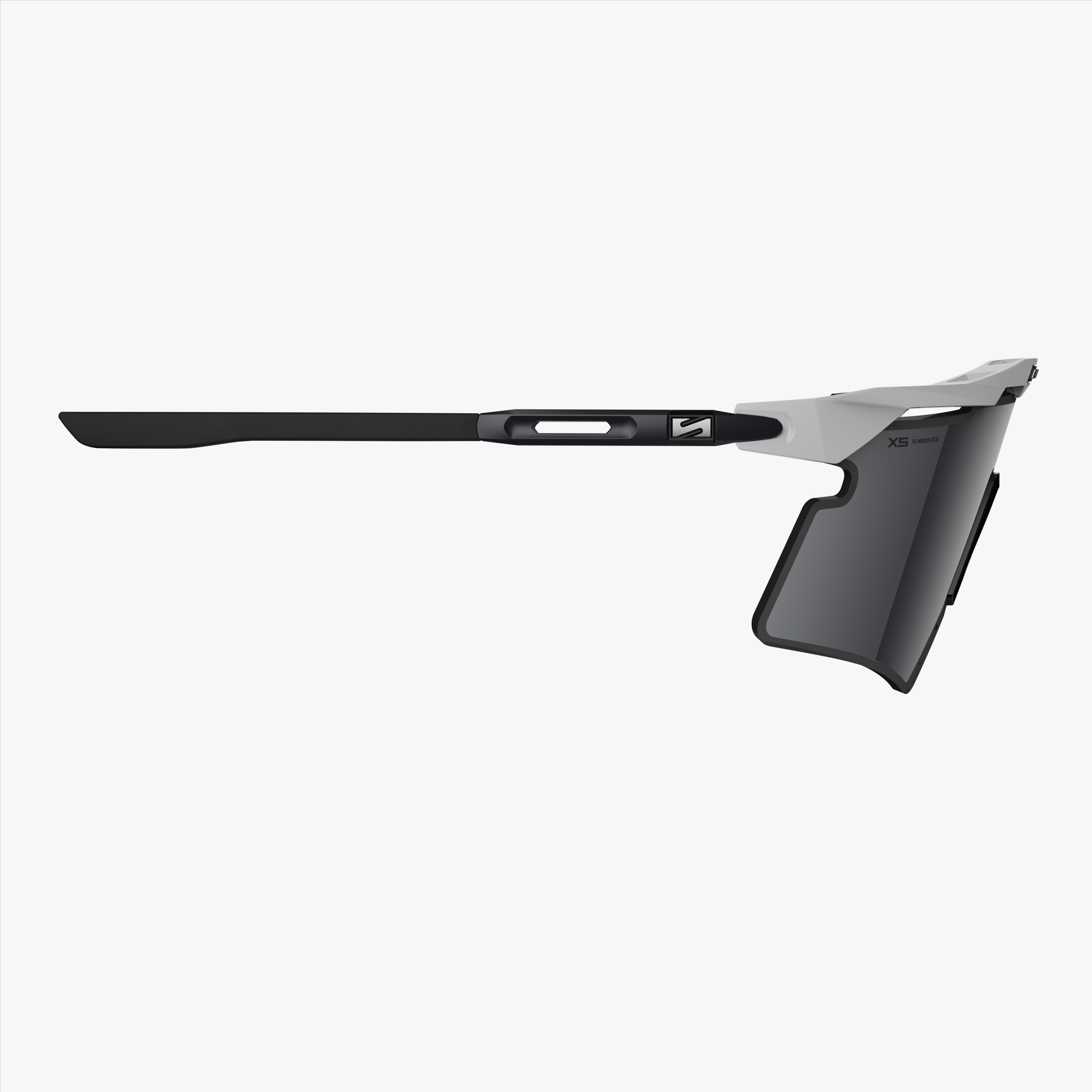 Aeroshade 2.0 Titanium XS White Matte Multimirror Silver side
