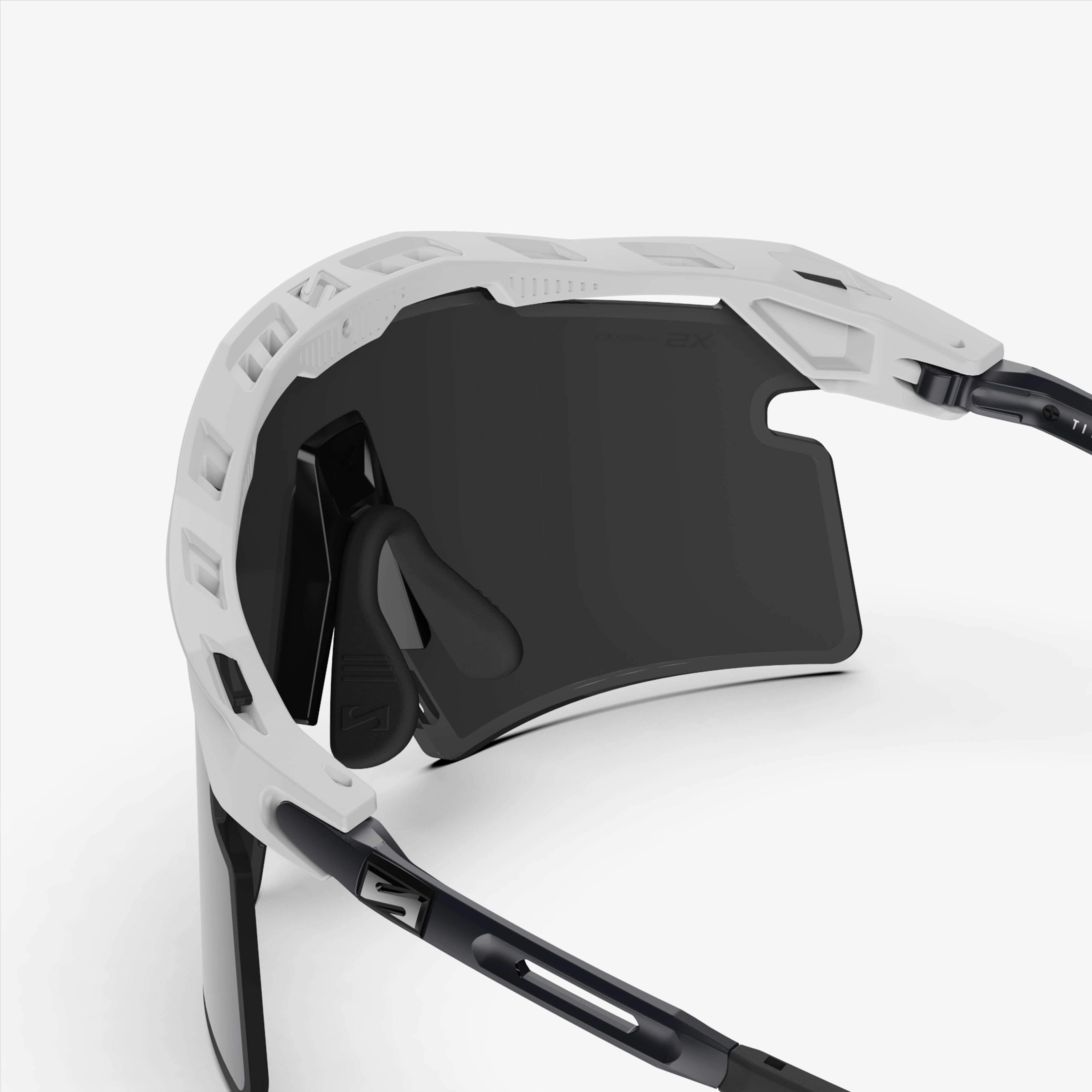 Aeroshade 2.0 Titanium XS White Matte Multimirror Silver detail