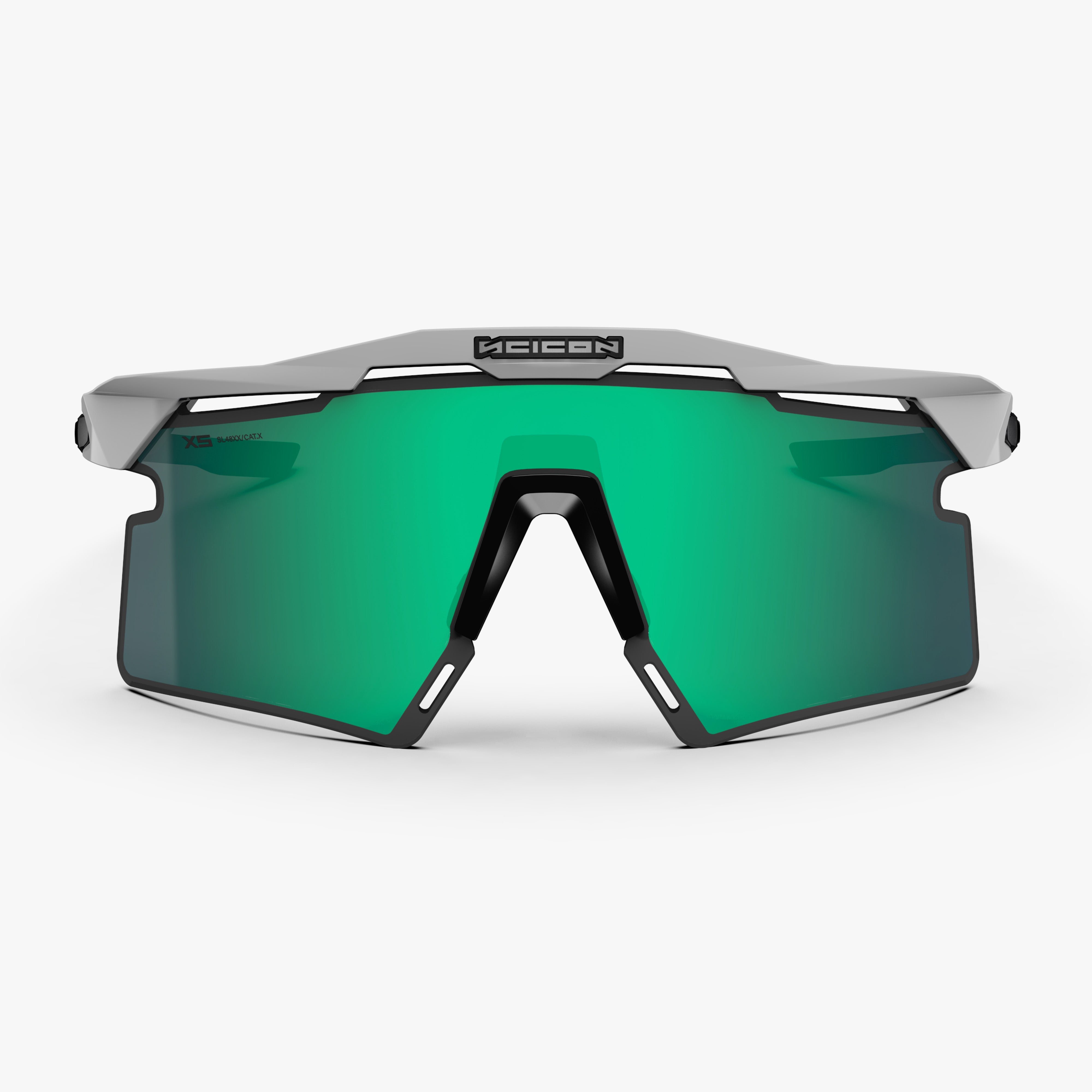 Aeroshade 2.0 Titanium XS White Matte Multimirror Blue Green front