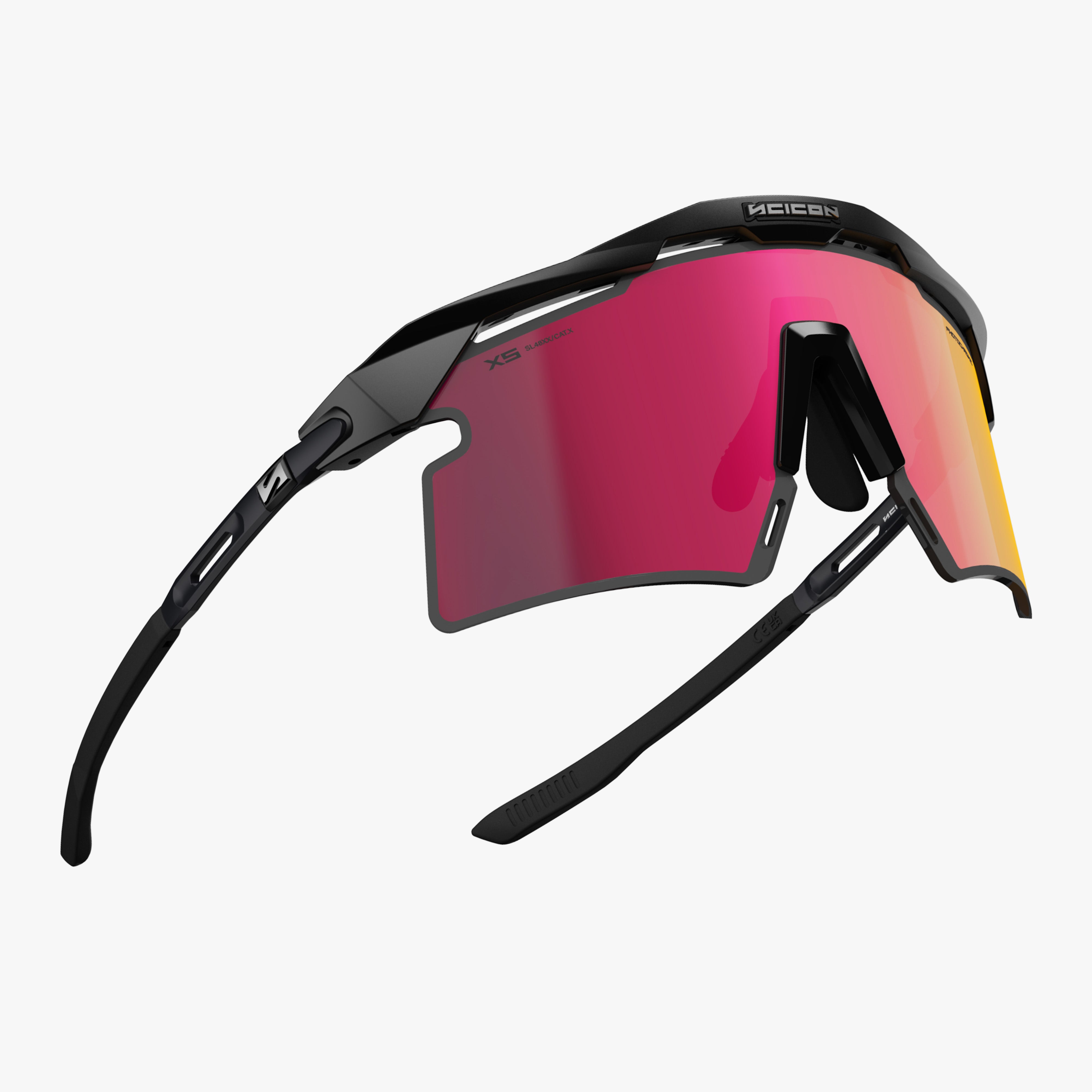 Aeroshade 2.0 Titanium XS Matte Black Multimirror Sunburst fly