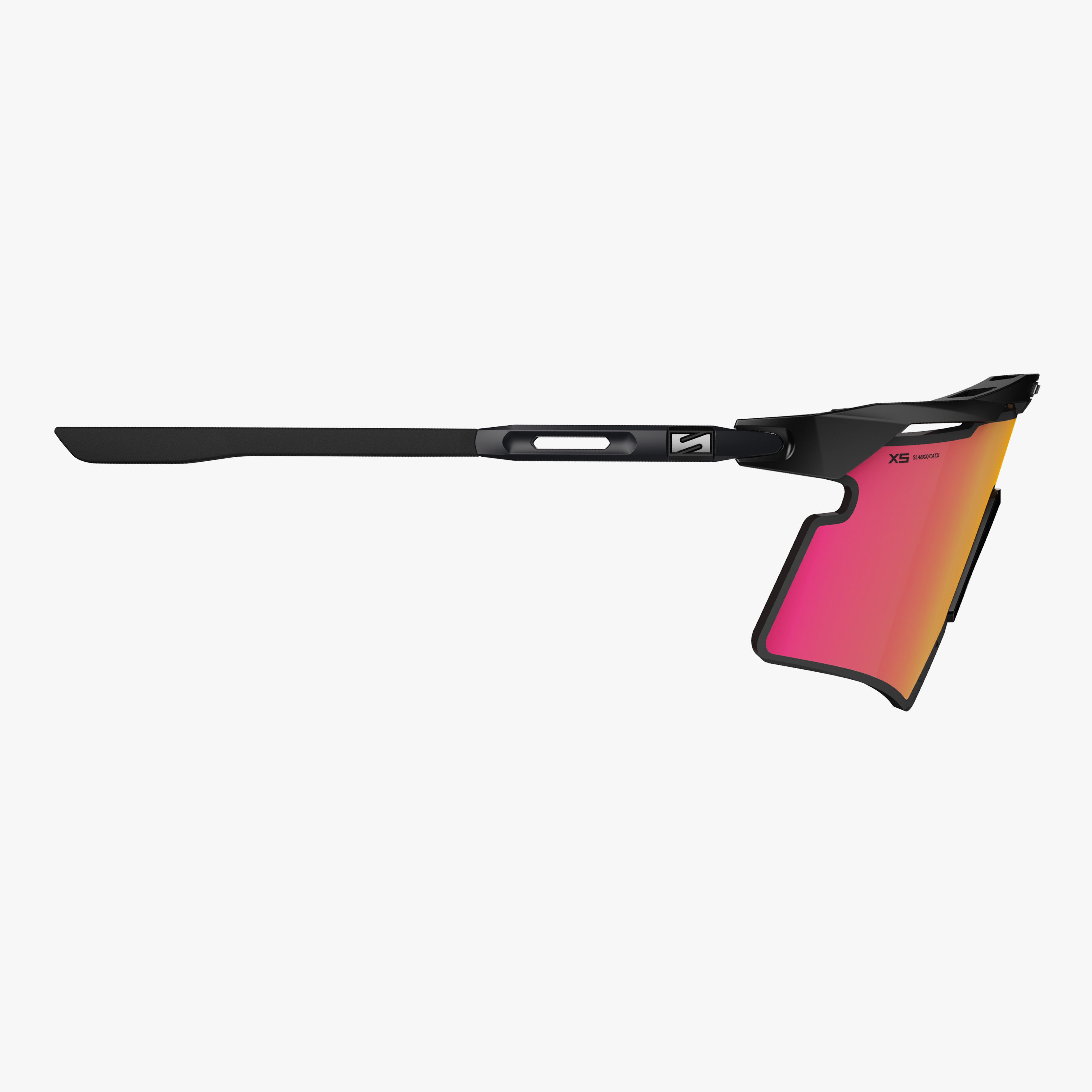 Aeroshade 2.0 Titanium XS Matte Black Multimirror Sunburst side