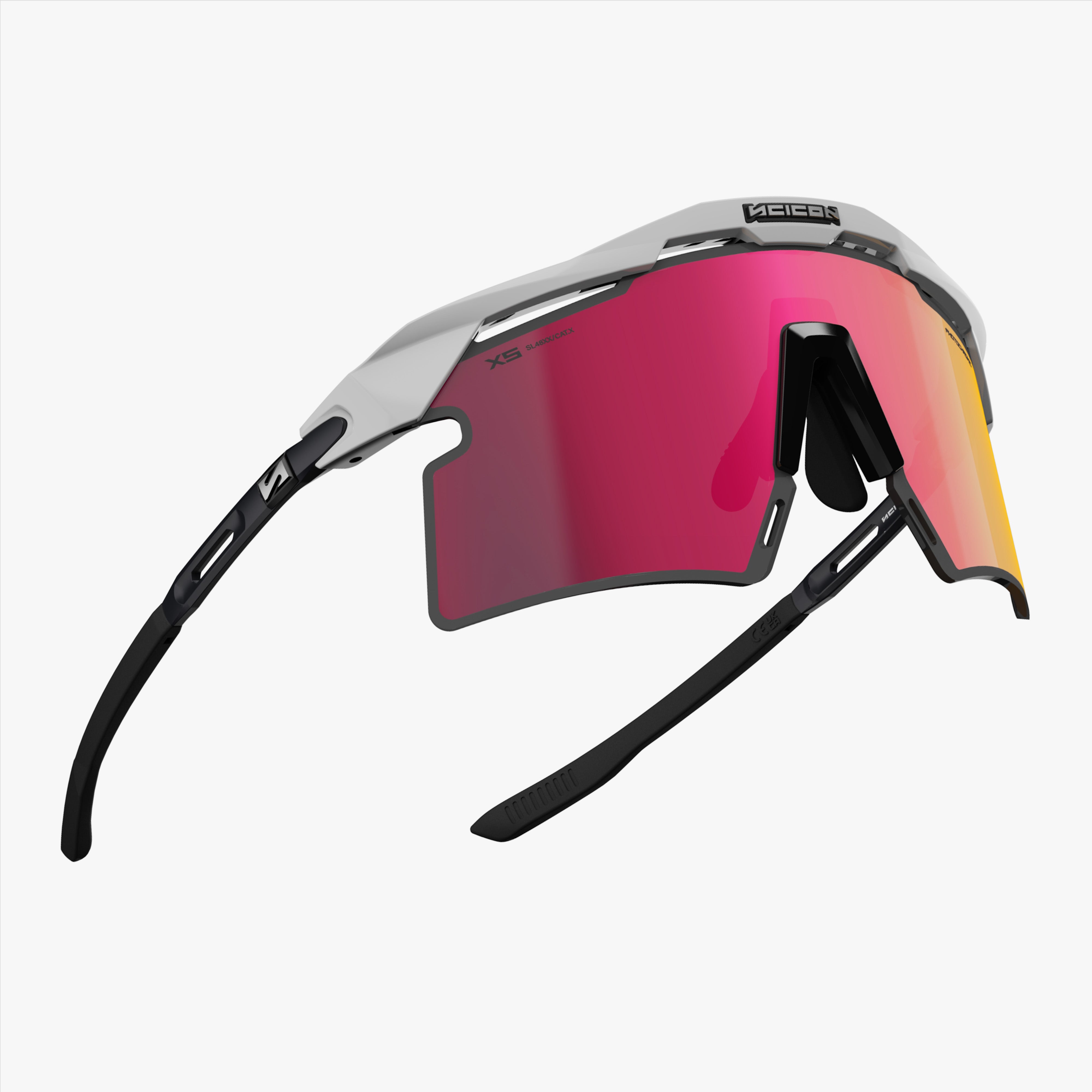 Aeroshade 2.0 Titanium XS White Matte Multimirror Sunburst fly