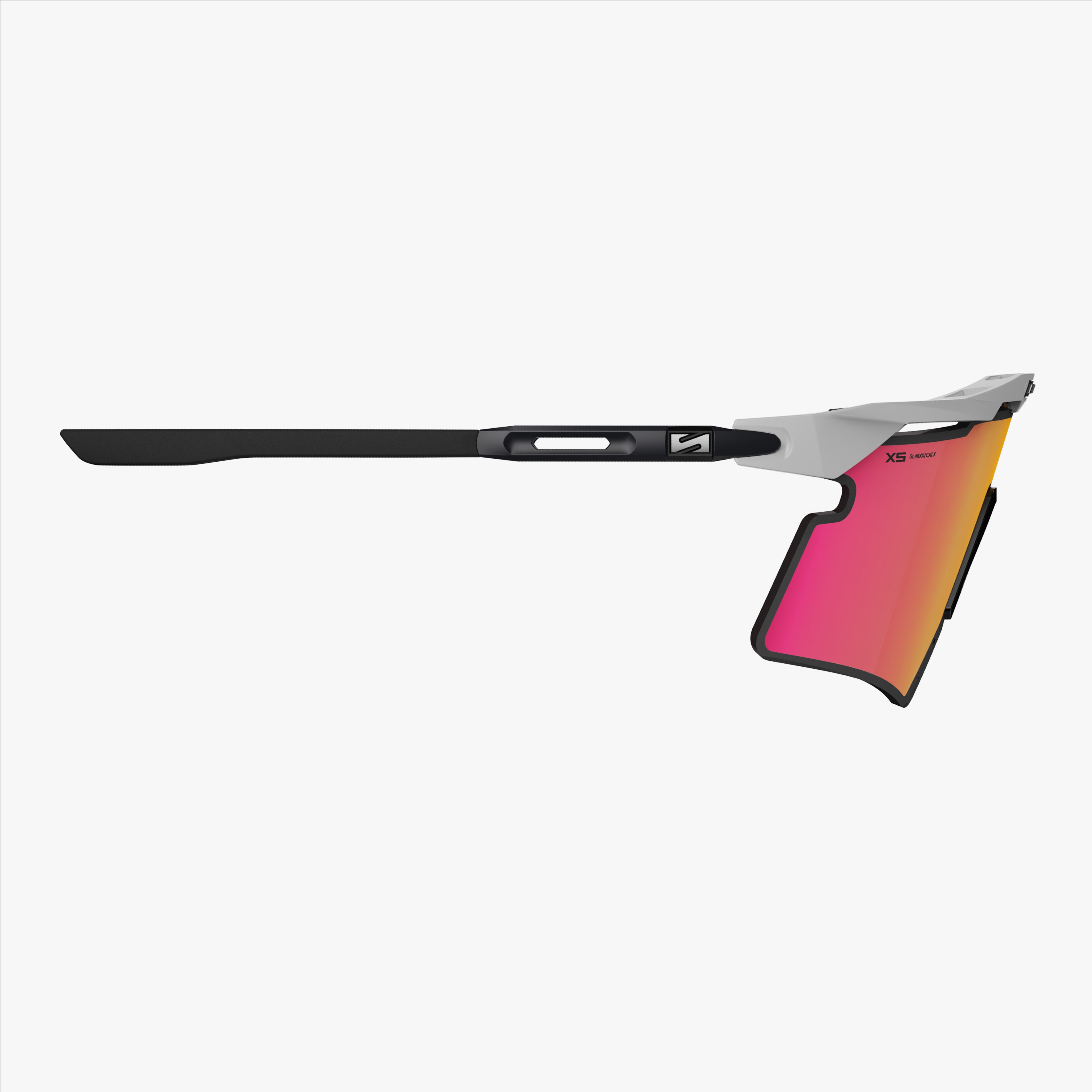 Aeroshade 2.0 Titanium XS White Matte Multimirror Sunburst side