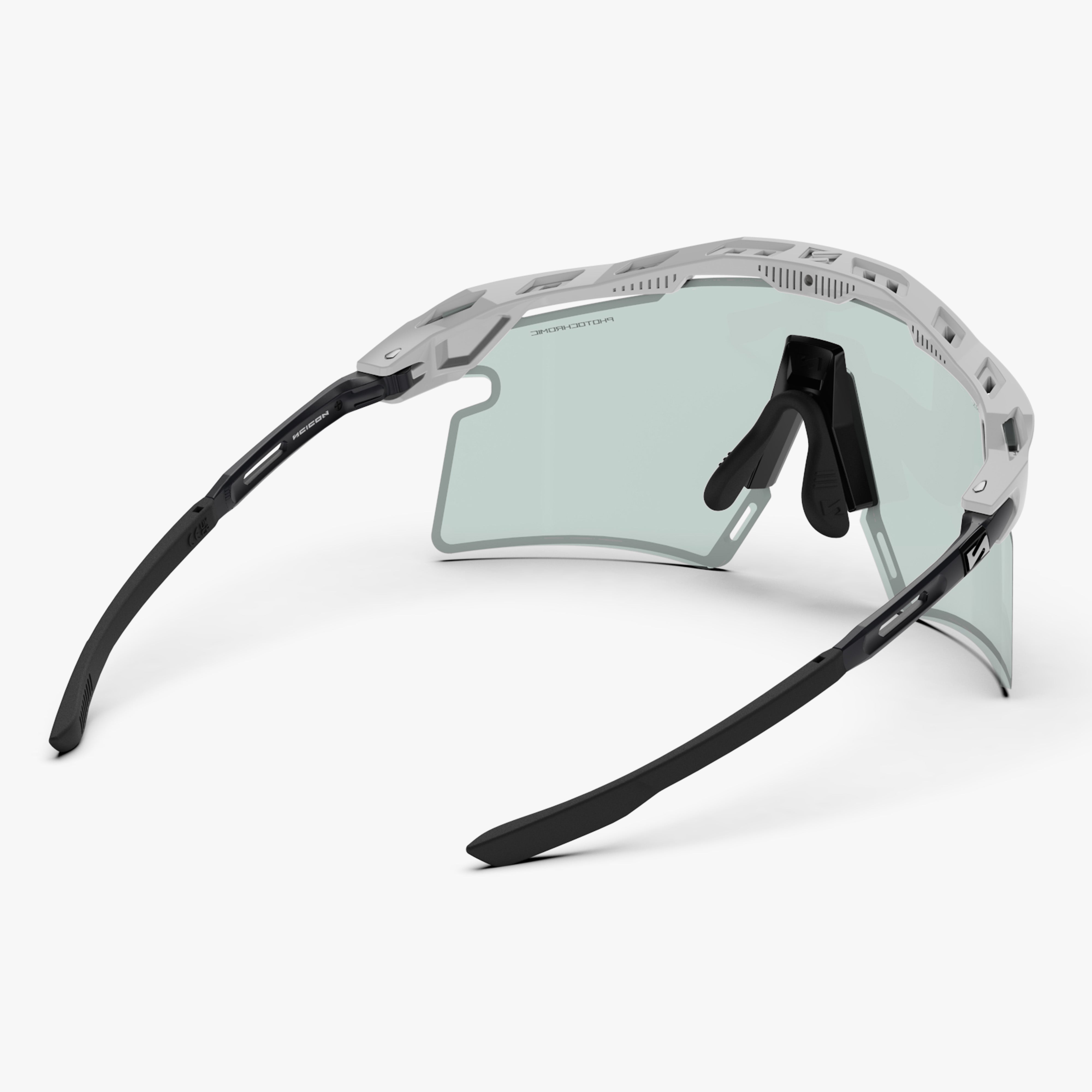 Aeroshade 2.0 Titanium XS White Matte Photochromic Blue Green back
