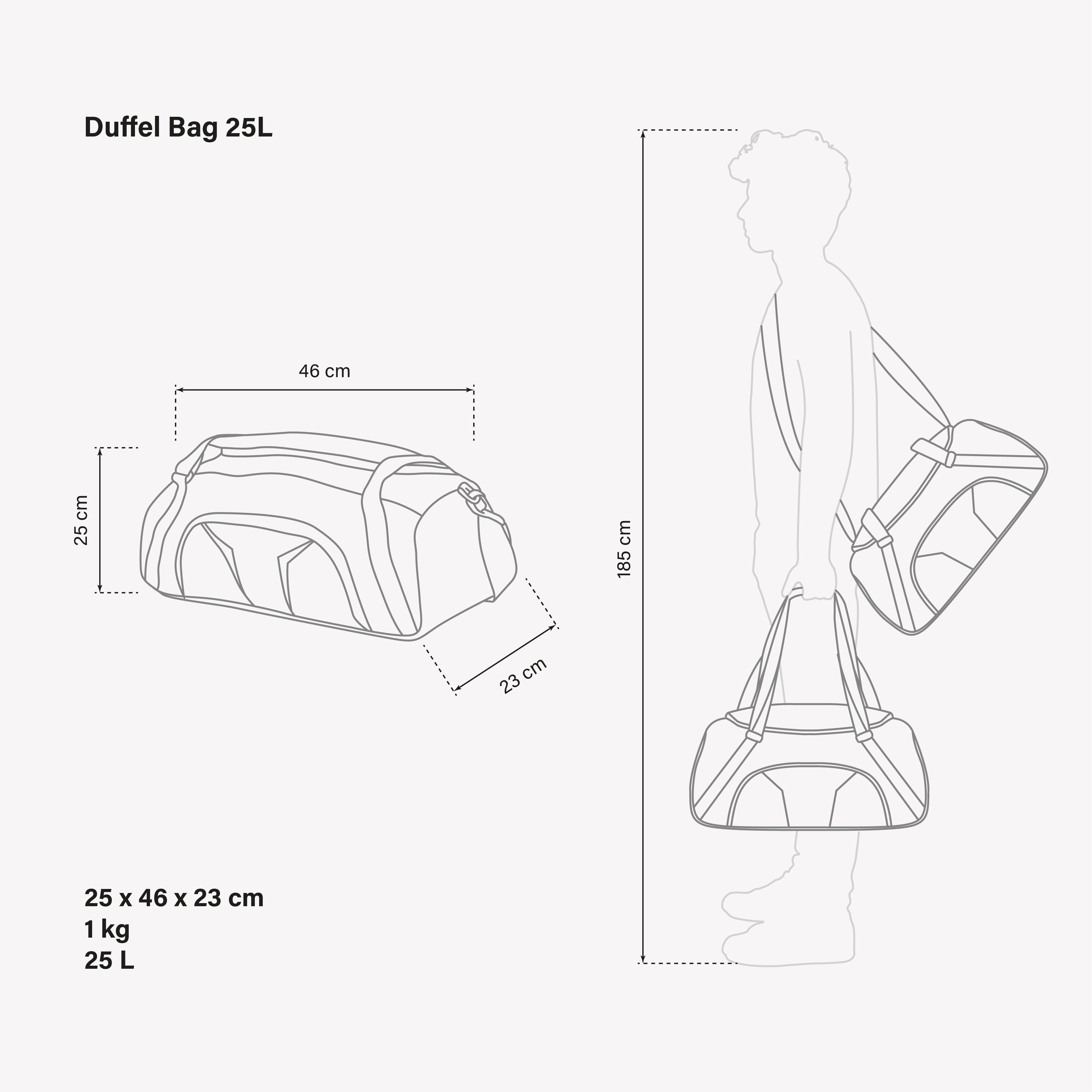 BOLSA DE DEPORTE DUFFEL 25L