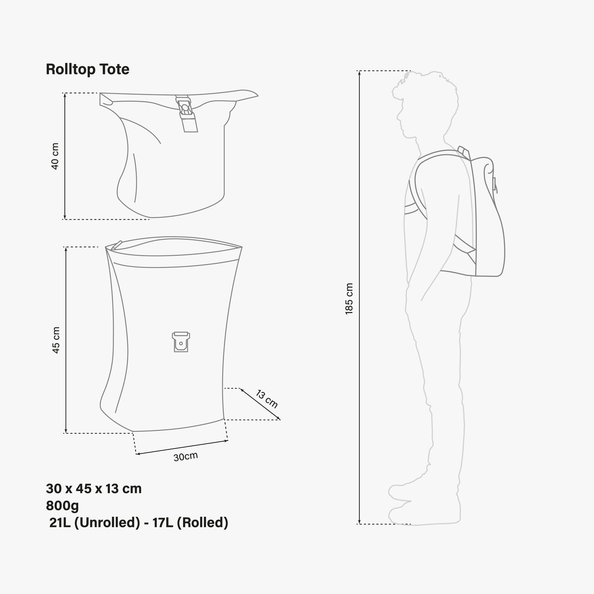 BACKPACK ROLL TOP TOTE