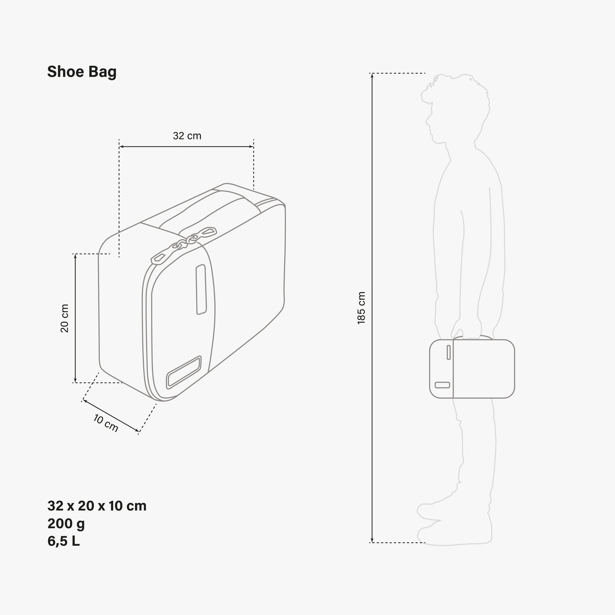 Shoe Bag dimensions