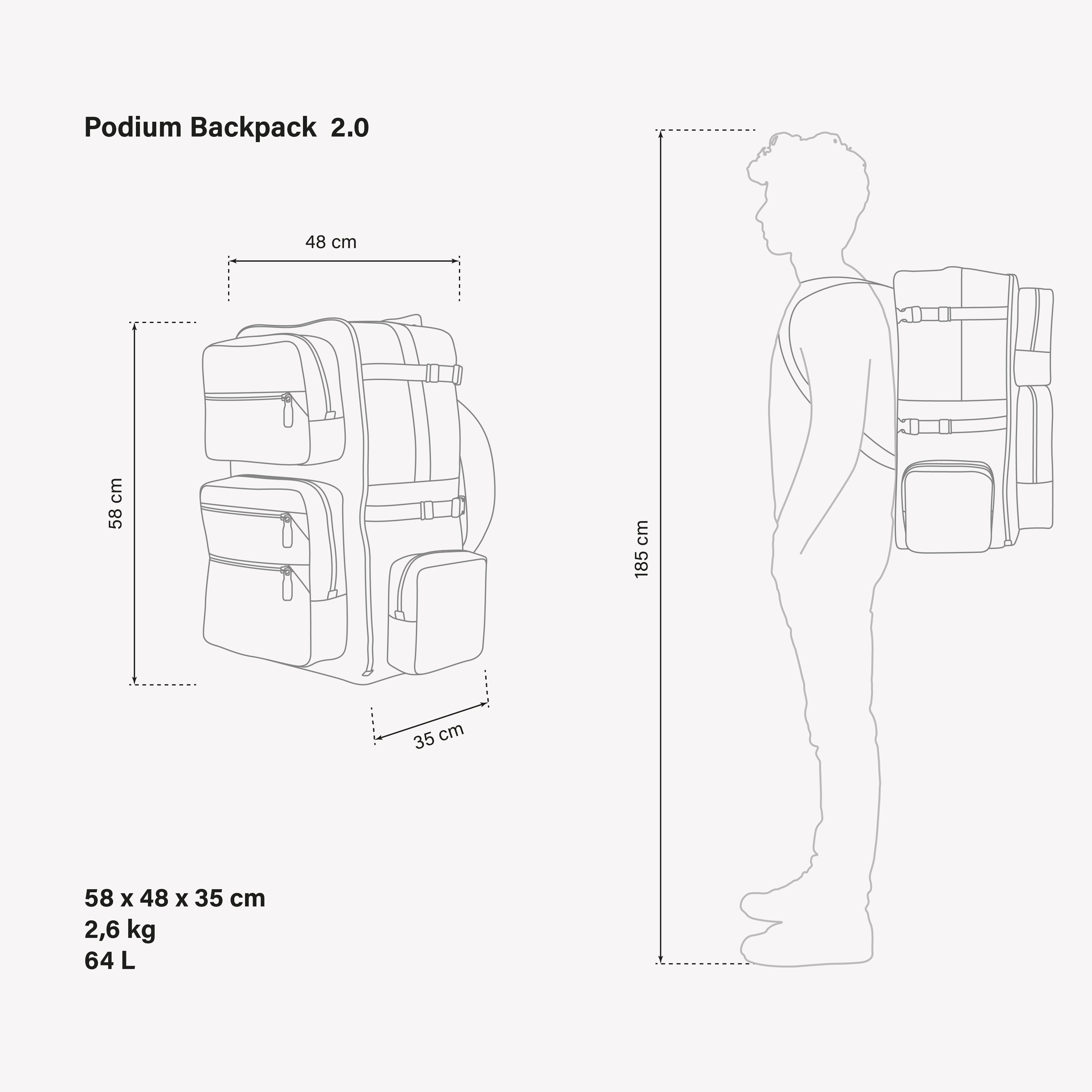 MOCHILA PODIUM COMPACT 2.0