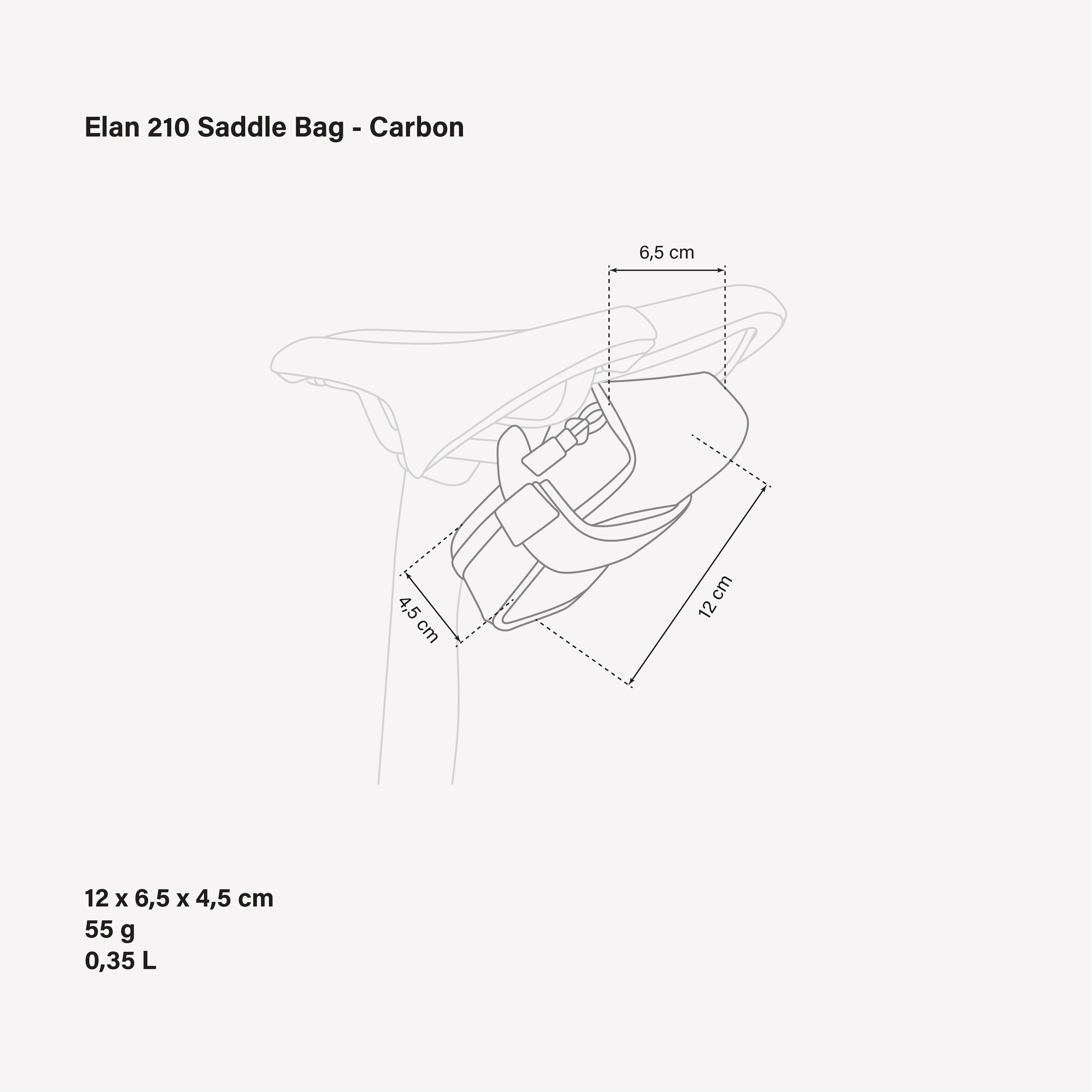ELAN 210 SADDLEBAG - CARBON