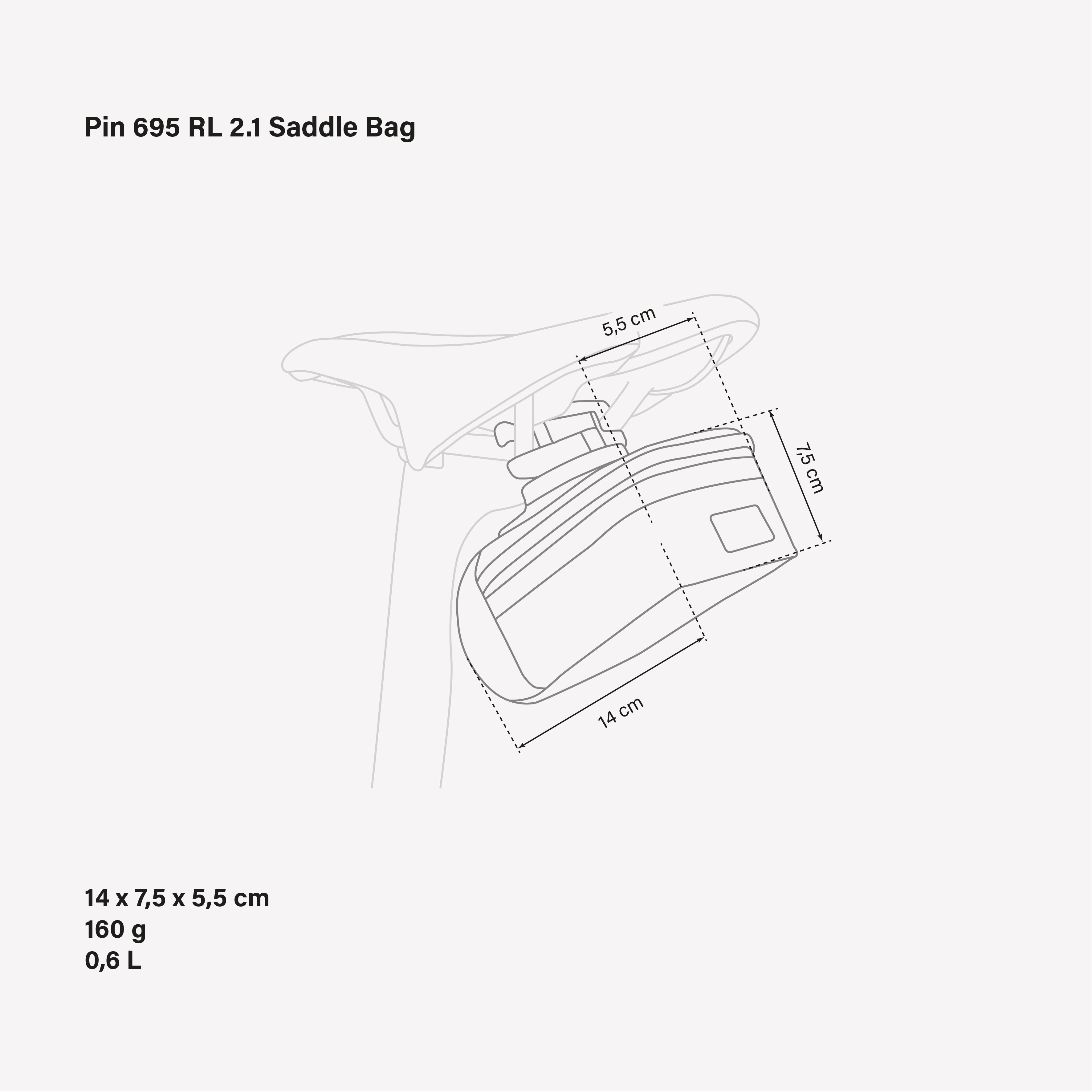pin 695 saddlebag Dimensions