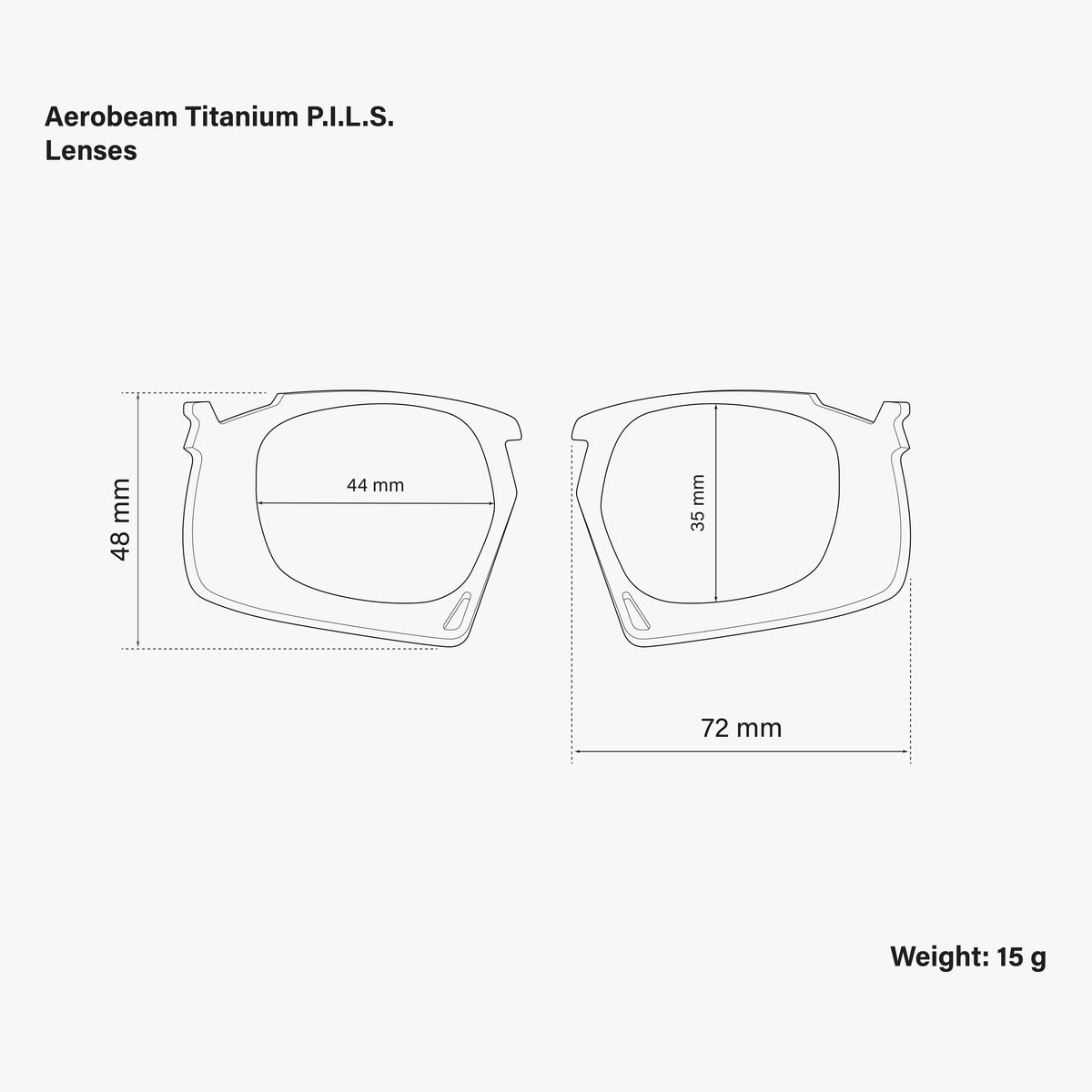 Aerobeam Titanium PILS Smoke Spare Lens