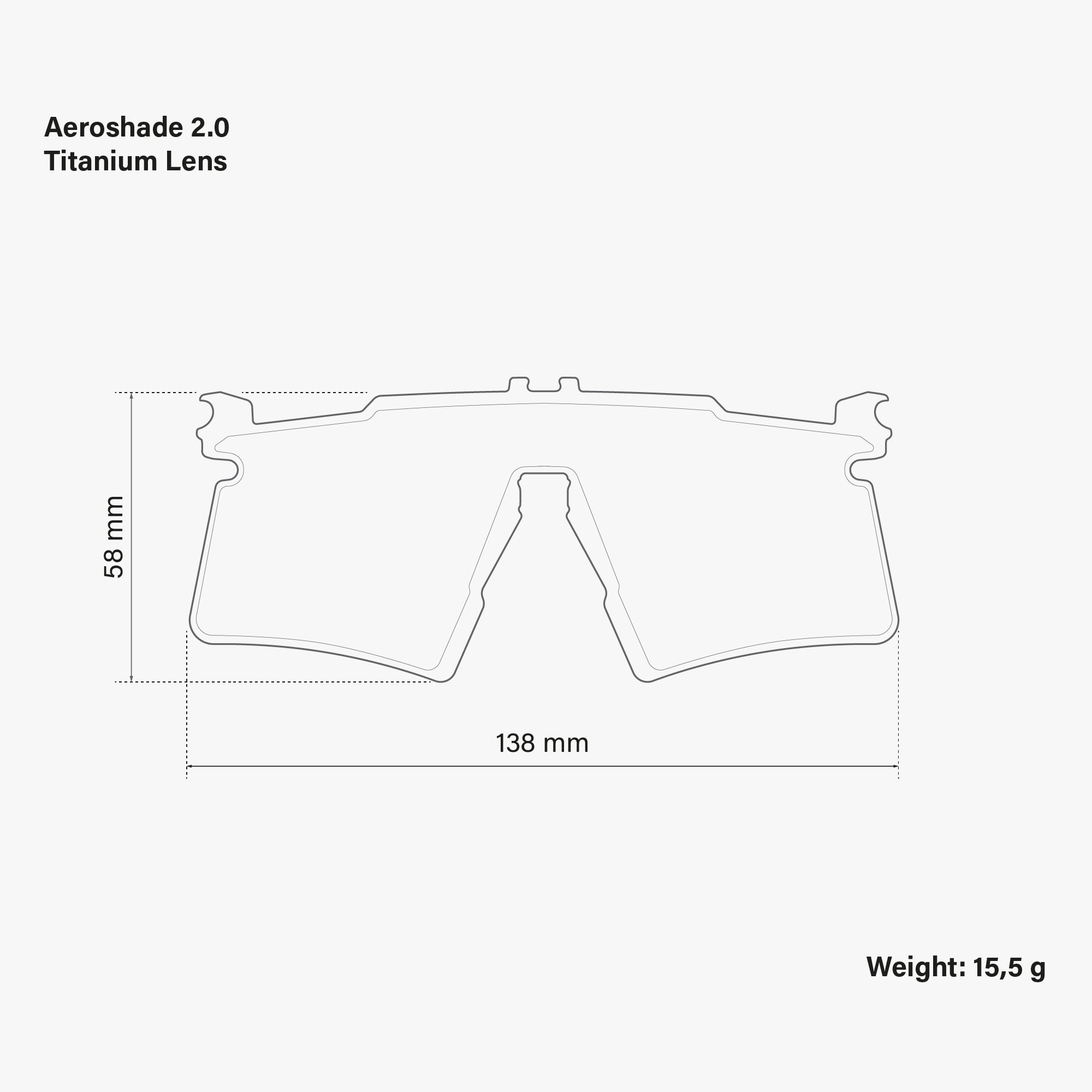LENTE DE RESPUESTO AEROSHADE 2.0 TITANIUM