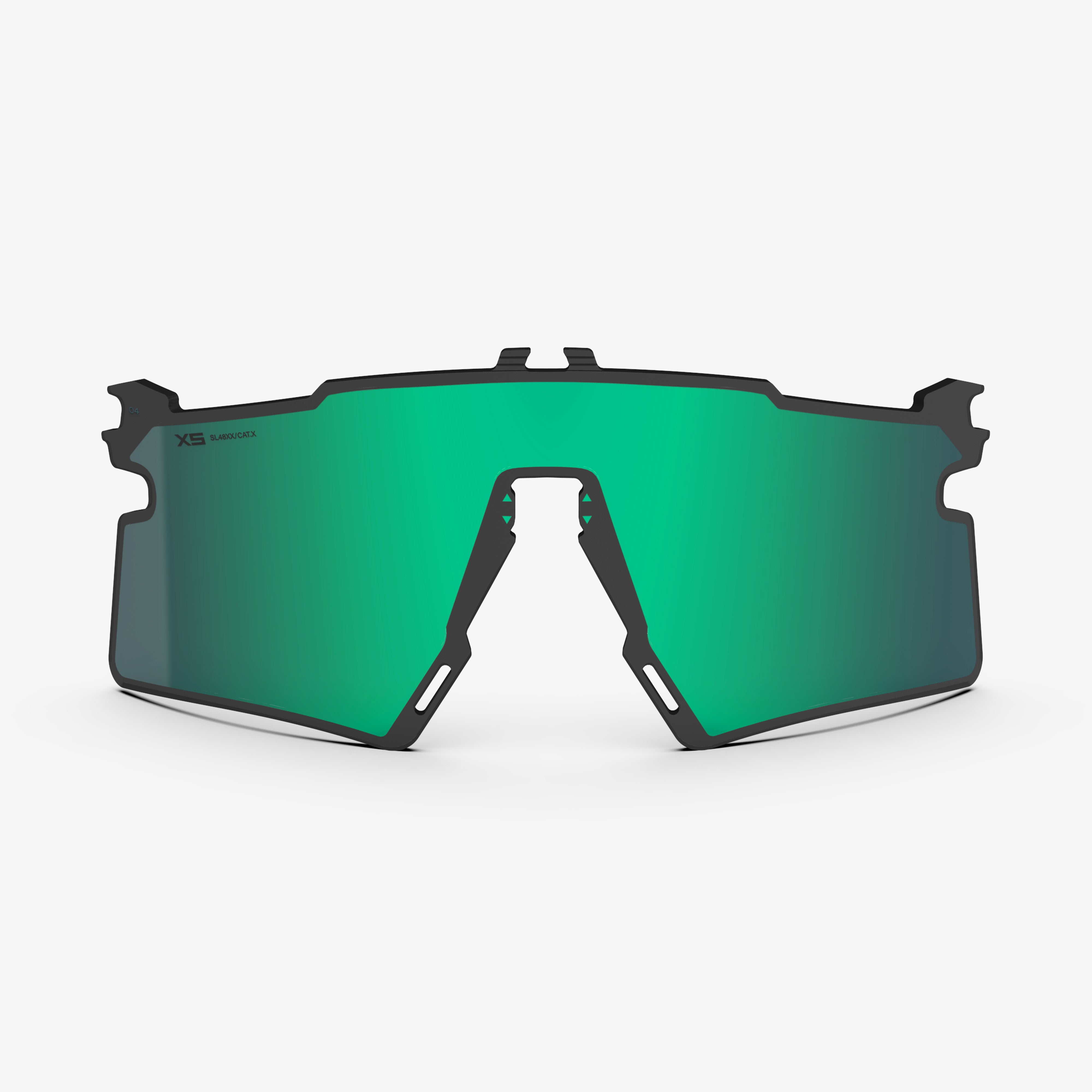 Aeroshade 2.0 Titanium XS Spare Lens Multimirror Blue Green front