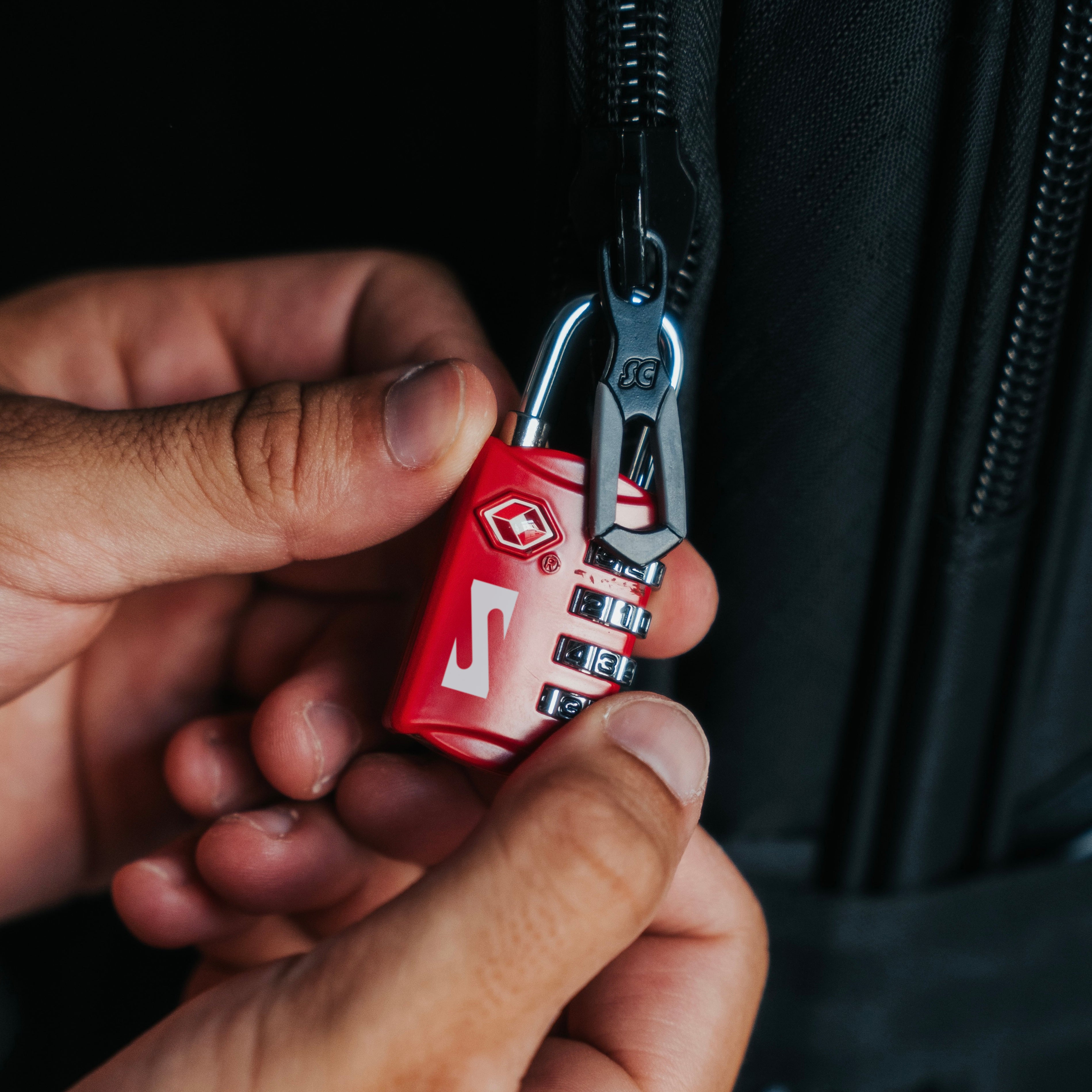 Red TSA Luggage Padlock | Scicon Sports
