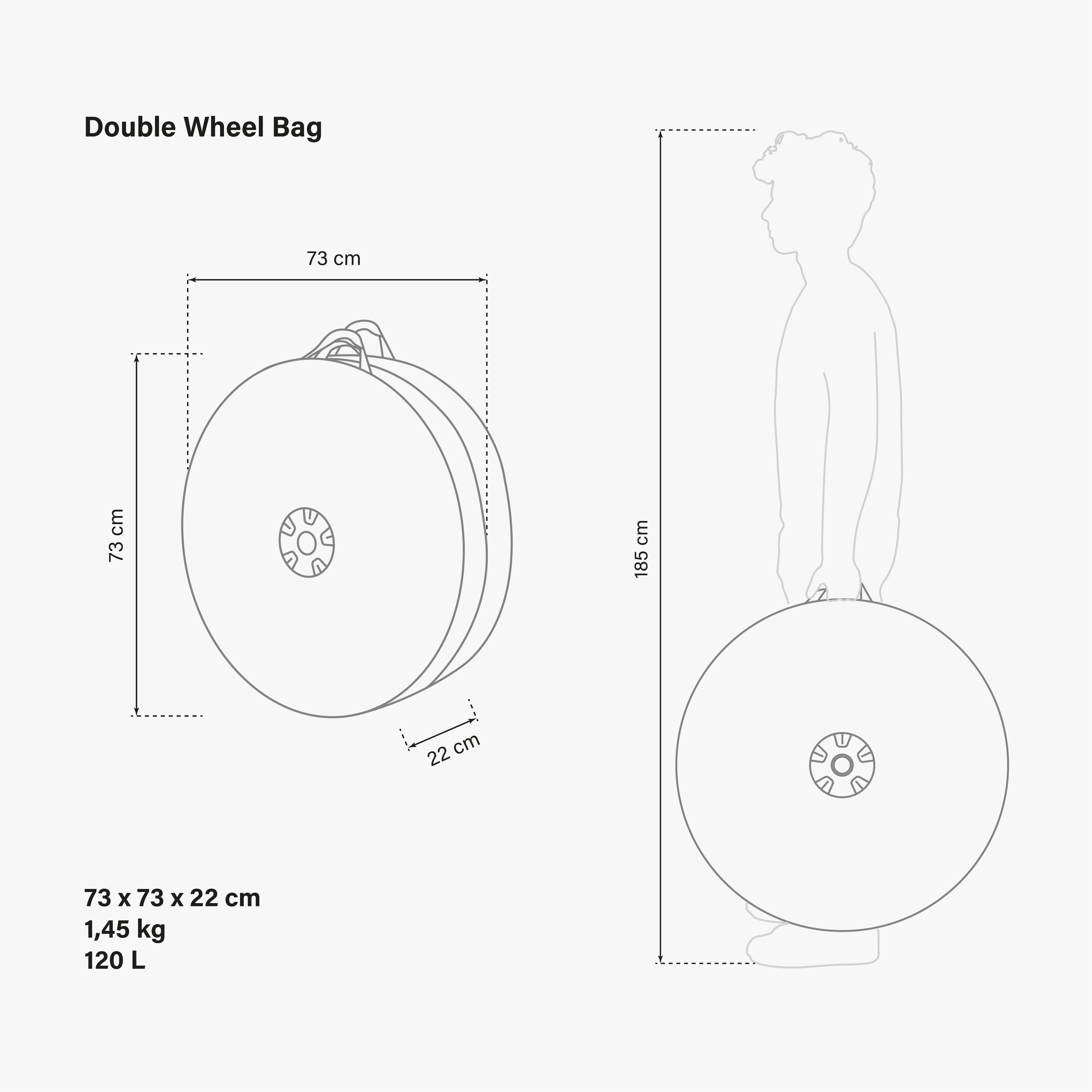 BOLSA PARA DOS RUEDAS DE BICICLETA