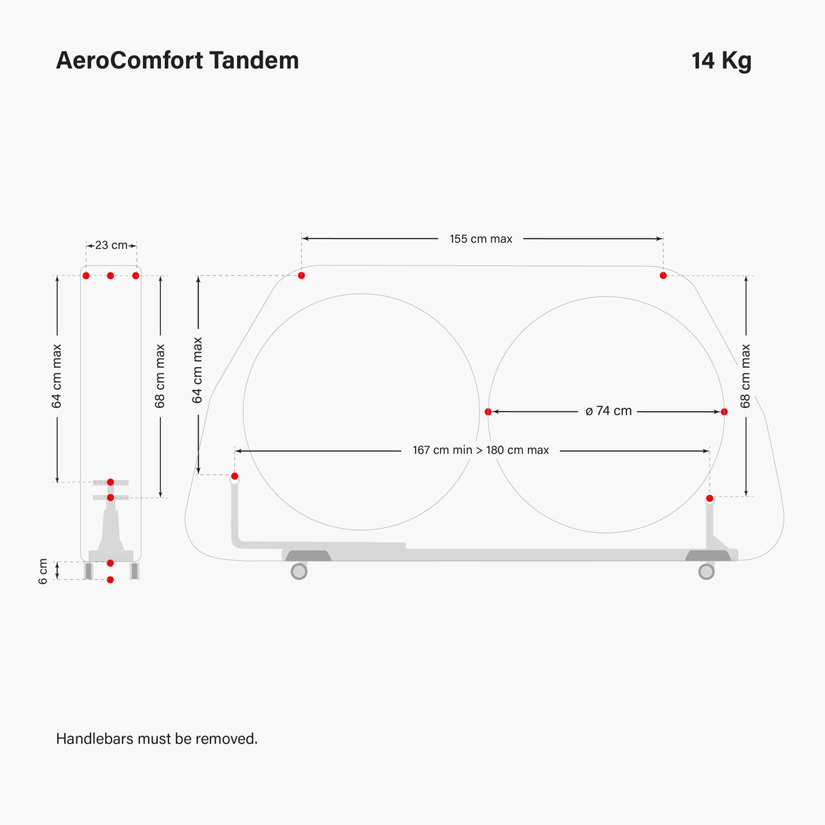 Aerocomfort Tandem Dimensions