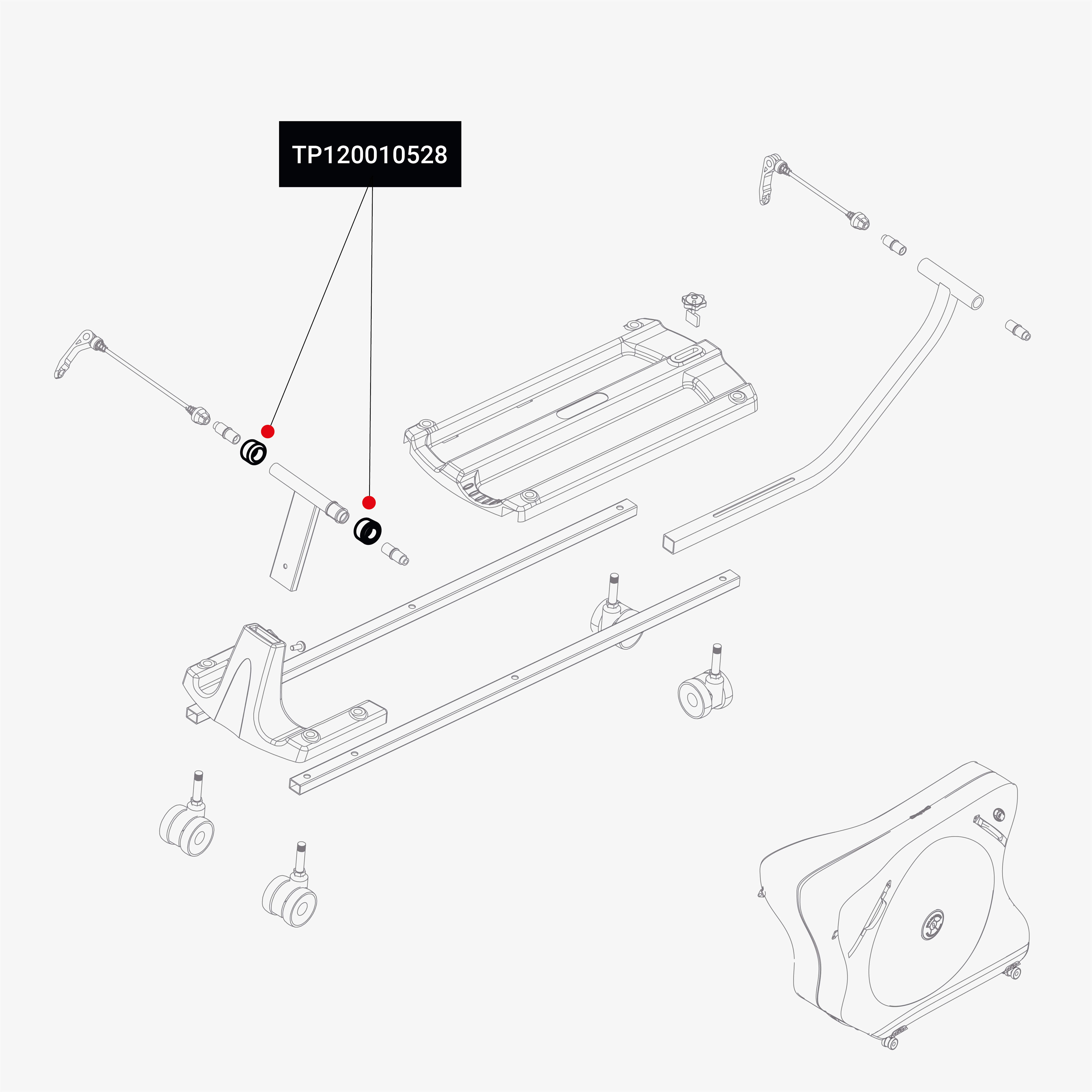 Kit Thru Axle adapter end caps Aerocomfort 3.0 Bike Bag
